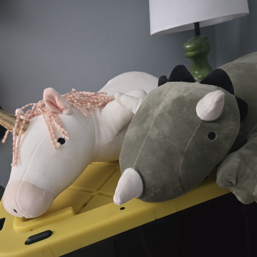 Unicorn and Dinosaur Plush Toys
